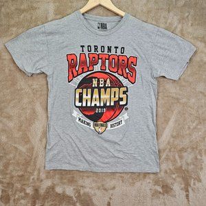 Toronto Raptors 2019 NBA Championship T-Shirt Gray Short Sleeve